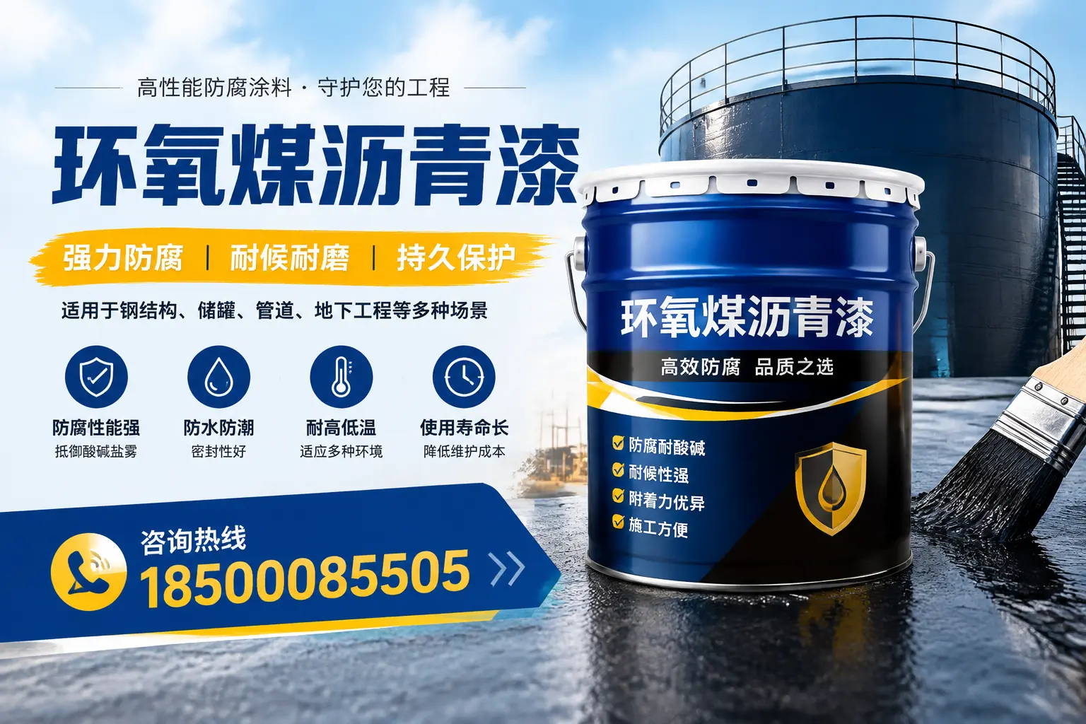环氧煤沥青漆在工业中的应用，淄博企业的选择